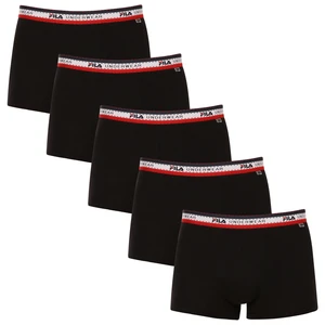 5PACK Men's Boxers Fila Black