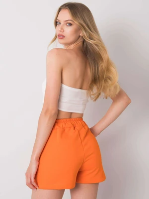 RUE PARIS Orange Sweat Shorts