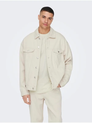 Cream Men's Denim Jacket ONLY & SONS Rick - Men