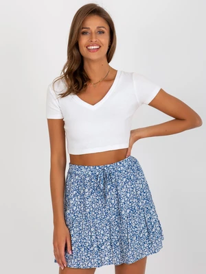 Dark blue skirt with elastic waistband