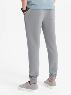 Ombre Men's ottoman fabric sweatpants - gray