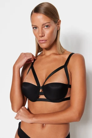 Trendyol Black Micro Elastic Detailed Push Up Bra