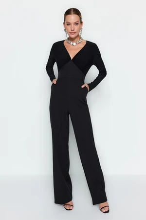 Trendyol Black Collar Detailed Jumpsuit