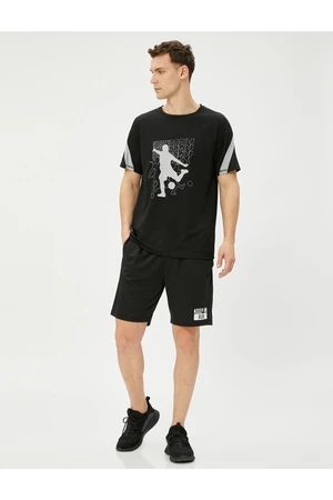 Koton Sports T-Shirt with a slogan printed, short sleeves and a crew neck.