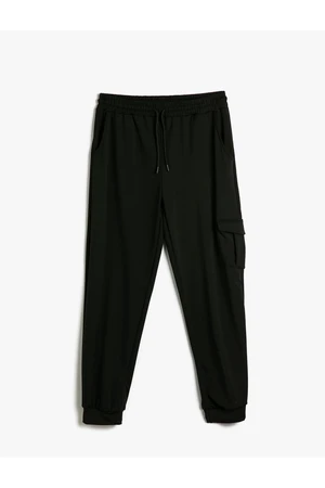 Koton Jogger Sweatpants High Waist With Lace-Up, Pocket Detailed.