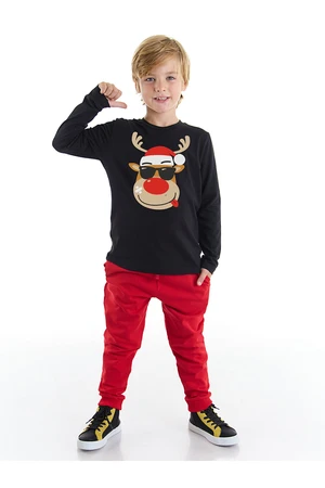 Denokids Christmas Deer Boys' T-shirt and Pants Suit