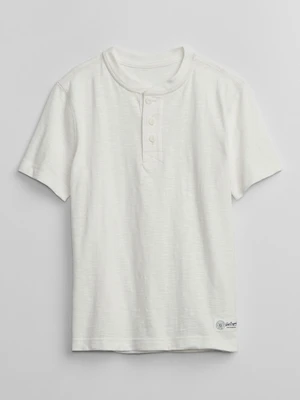 White children's T-shirt with GAP buttons