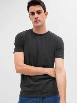 Dark grey men's basic T-shirt GAP