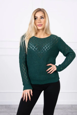 Openwork sweater green