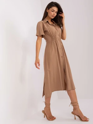 Camel midi shirt from ZULUNA