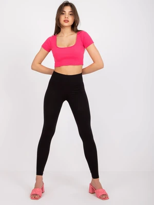 Black leggings with elastic waistband by Albina RUE PARIS