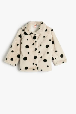 Koton Plush Jacket Long Sleeved Button Closure