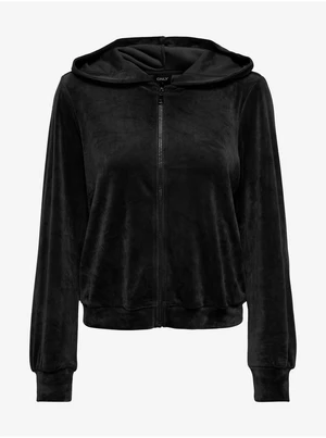 Women's Black Velvet Hoodie ONLY Rebel - Women