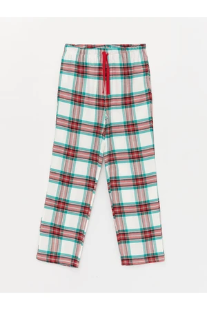 LC Waikiki Plaid Women's Pajamas Bottom with Elastic Waist.