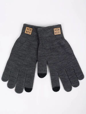 Yoclub Man's Gloves RED-0219F-AA50-012