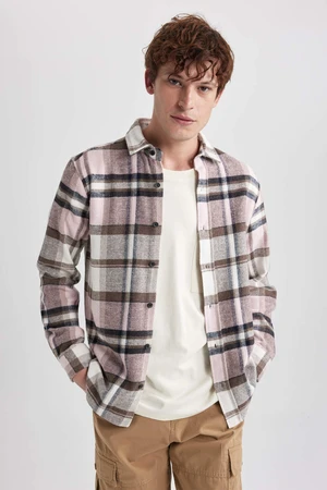 DEFACTO Regular Fit Woodcutter Plaid Long Sleeve Shirt