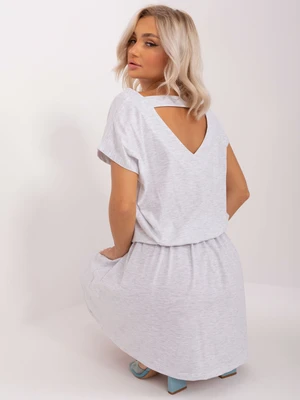 Light grey flowing basic dress