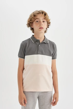 DEFACTO Boy's Pique Short Sleeve Polo T-Shirt