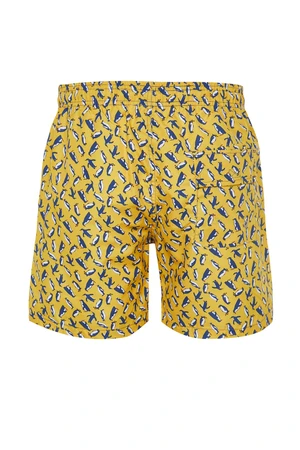 Trendyol Yellow Standard Size Penguin Patterned Sea Shorts