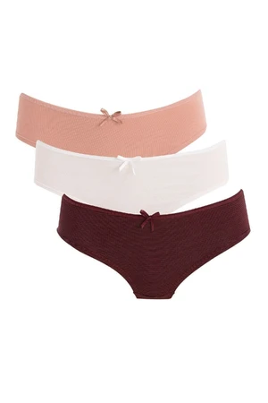 DEFACTO Fall In Love 3 Pack Basic Slip Panties