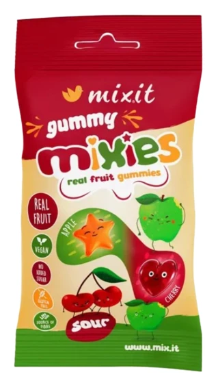 MIXIT Gummy Mixies Jablko & třešeň - přírodní želé bonbóny 35 g