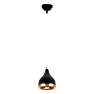 Czarna/w kolorze złota lampa wisząca ø 14 cm Yildo – Opviq lights