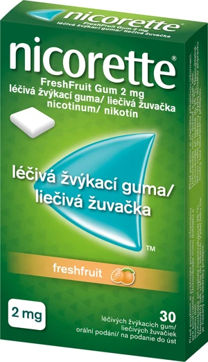 NICORETTE ® FreshFruit Gum 2mg, liečivé žuvačky 30 ks