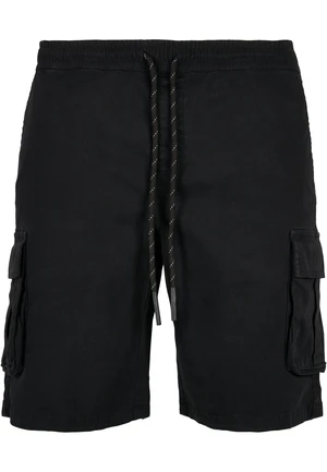 Drawstring Cargo Shorts Black