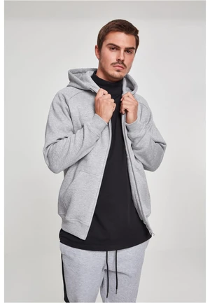 Gray hooded zipper