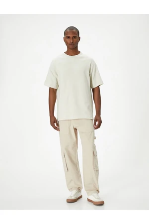 Koton Cargo Pocket Trousers Buttoned Wide Leg