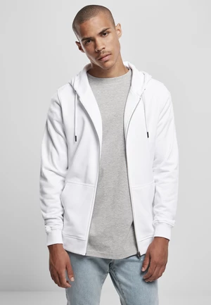 Basic Terry Zip Hoody White