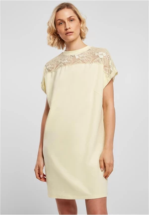 Women's dress with yellow lace