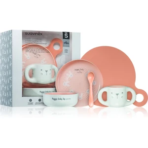 Suavinex Hygge Toddler Feeding Set jedálenská sada pre deti 6 m+ Pink 5 ks