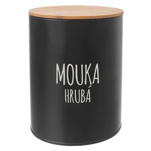 ORION Dóza Mouka hrubá plech / bambus Black 1 kus, poškozený obal