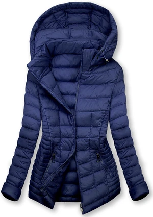 Steppjacke mit abnehmbarer Kapuze Blau