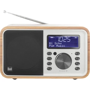 Dual DCR 51 stolný rádio DAB+, FM AUX, Bluetooth, DAB+, SD, UKW, USB  funkcia alarmu, možné znovu nabíjať drevo