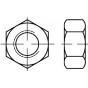 Šestihranné matice TOOLCRAFT TO-5443947, 25 mm, N/A, ocel, 100 ks