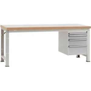 Kompletní dílenském základní PROFI s plastové desky, Šxhxv = 2000 x 700 x 840 mm Manuflex WP5627.9006 WP5627.9006