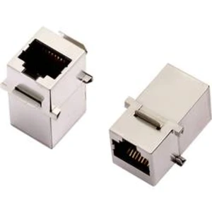 Dvojitá spojka encitech 2101-0115-03, RJ45 3101S-8821, černá, 1 ks