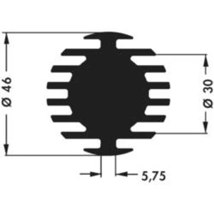 LED chladič Fischer Elektronik SK 598 10 SA 10021845, 4.5 K/W, (Ø x v) 46 mm x 10 mm