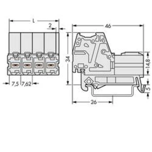 Zásuvkový konektor na kabel WAGO 831-3209/007-000, 70.46 mm, pólů 9, rozteč 7.62 mm, 12 ks