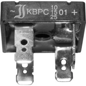 Usměrňov. můstek Diotec KBPC10/15/2501F, U(RRM) 100 V, U(FM) 1,2 V, 10 A (jen s chladičem)