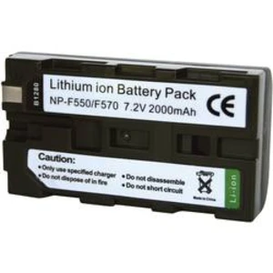 Li-Ion akumulátor pro videokameru SONY NP-F530/550, 7,2 V, 2000 mAh, černá