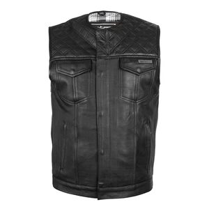 Kožená moto vesta W-TEC Losango  Black  4XL