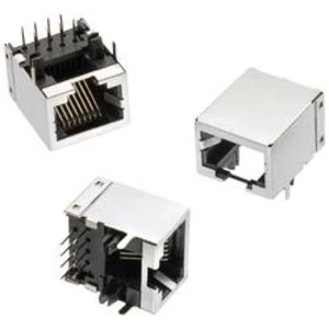 Zásuvka, vestavná horizontální Würth Elektronik 615008140121, RJ45 stříbrná, 1 ks