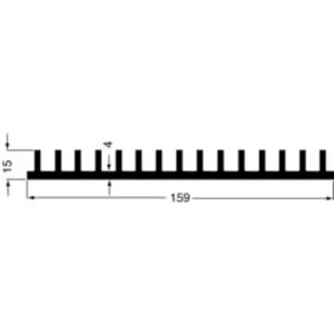 Chladič Fischer Elektronik, 159 x 100 mm, SK-44-100-SA, 1,7 kW