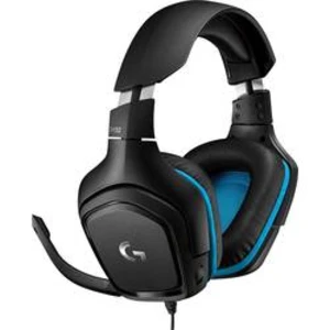 Logitech Gaming G432 herní headset na kabel přes uši, jack 3,5 mm, černá, modrá