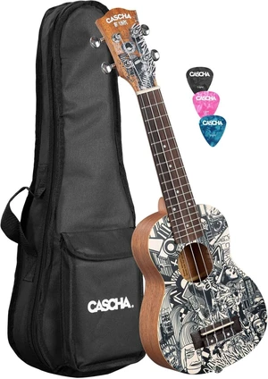 Cascha HH 2601 Art Series Sketch Ukulele soprano