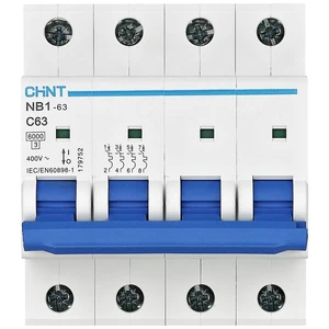 Chint 179740 NB1-63 4P C10 6kA DB elektrický istič    4-pólové 10 A  240 V, 415 V