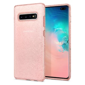 Tok  Spigen Liquid Crystal Glitter Samsung Galaxy S10 Plus - G975F, Rose Quartz